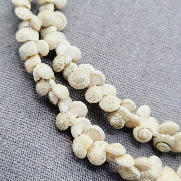 Infinity Strand Shell Necklace BOHO Bohemian Tiny Shells 18" Drop No Clasp Beach - Picture 5 of 8